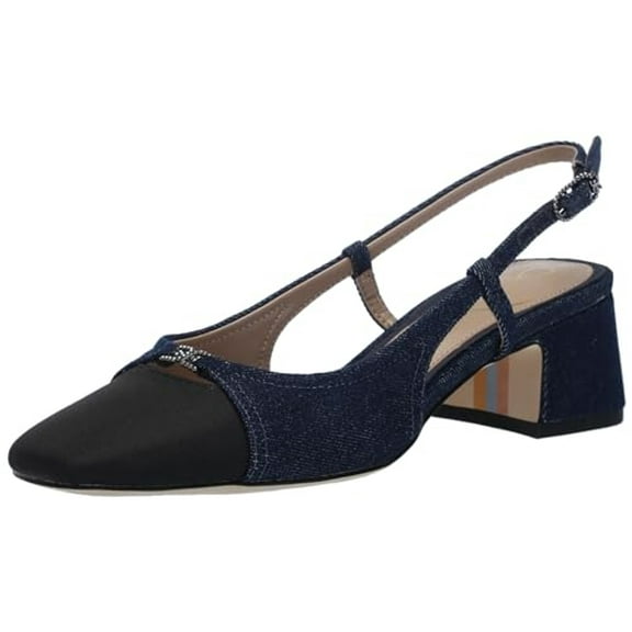 Sam Edelman Women's Tarra Pump Hudson Navy Denim/Black Grosgrain 9.5M