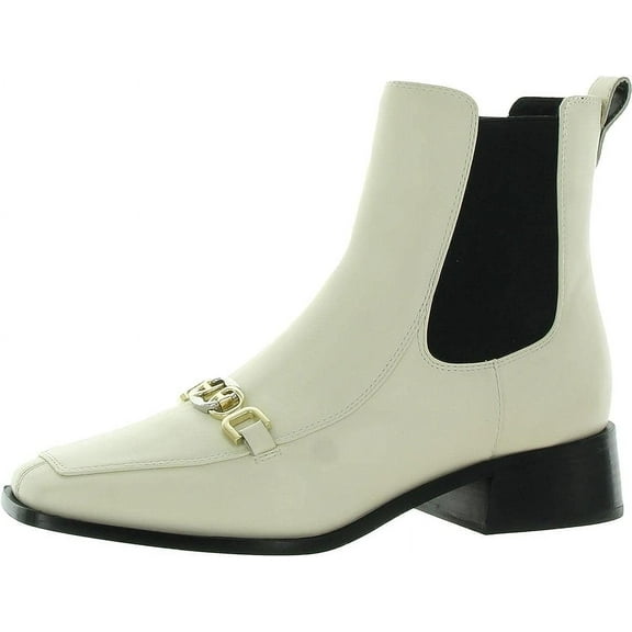 Sam Edelman Women's Torance Leather Ankle Boot Ivory 7.5M