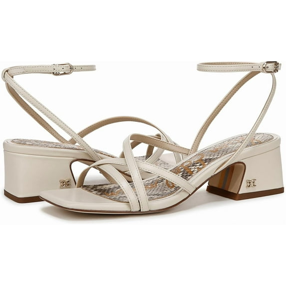 Sam Edelman Women's Whitley Block Heel Sandal Modern Ivory 9.5M