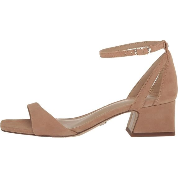 Sam Edelman Women's Wilson Heeled Golden Caramel Leather Sandals 6M