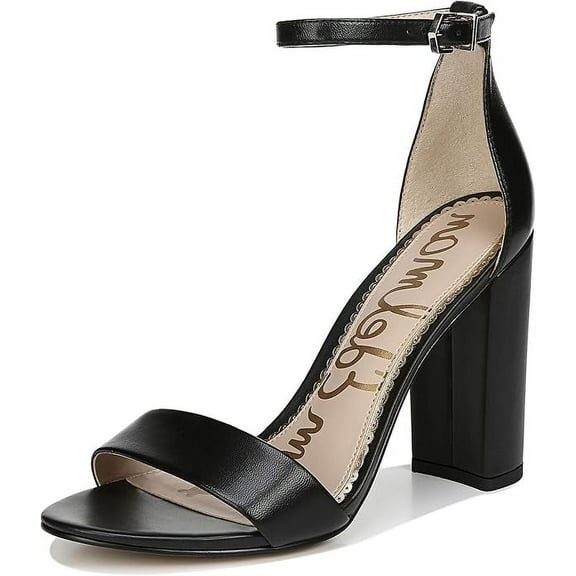 Sam Edelman Womens Yaro Heeled Sandal 11 Black Leather