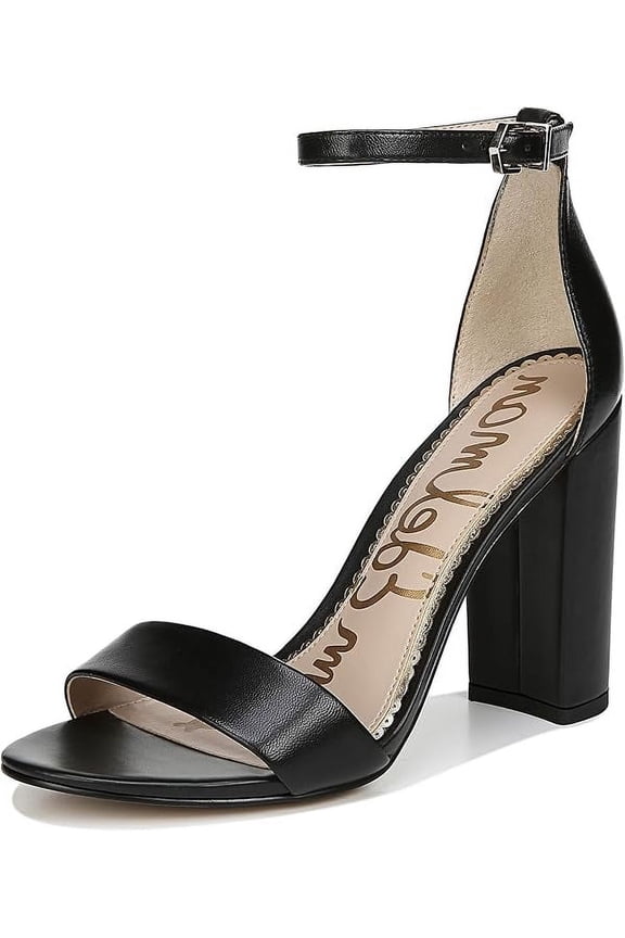 Womens Yaro Heeled Sandal 11 Black Leather