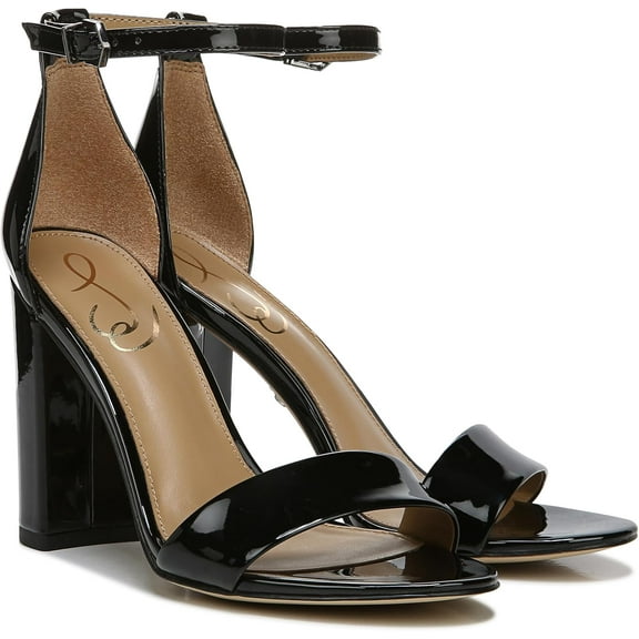 Sam Edelman Women's Yaro Heels Black Patent 7.5W