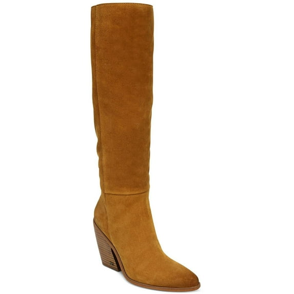 Sam Edelman Womens Annabel Suede Almond Toe Knee-High Boots