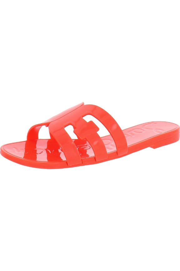 Womens Bay Jelly Slip On Flat Pool Slides