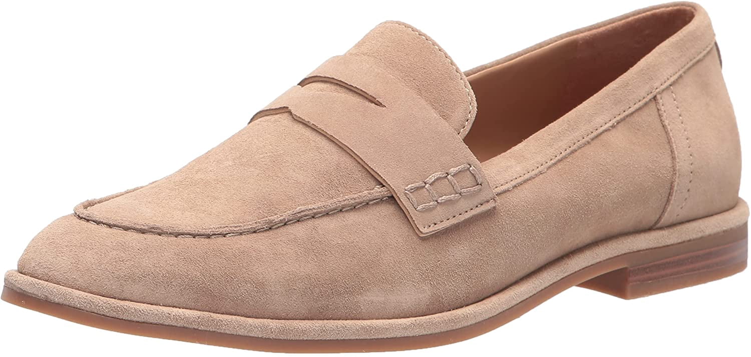 Sam Edelman Womens Birch Leather Slip On Penny Loafers Beige 