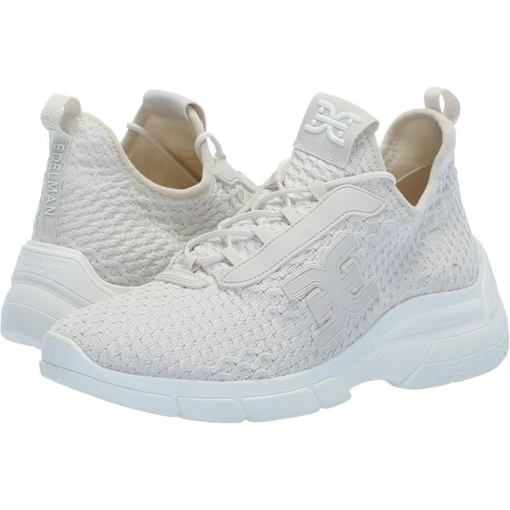 Sam Edelman Womens Cami Lace Up Knit Sneaker Cream 10.5M