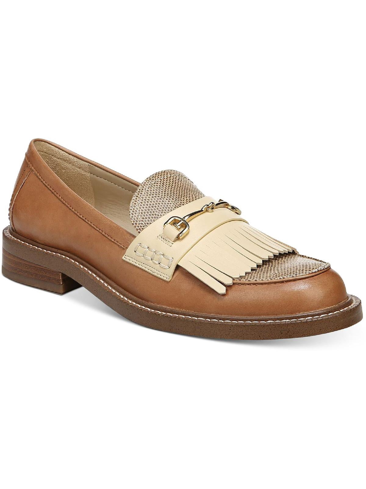 Sam Edelman Womens Cammi Leather Fringe Loafer Heels 