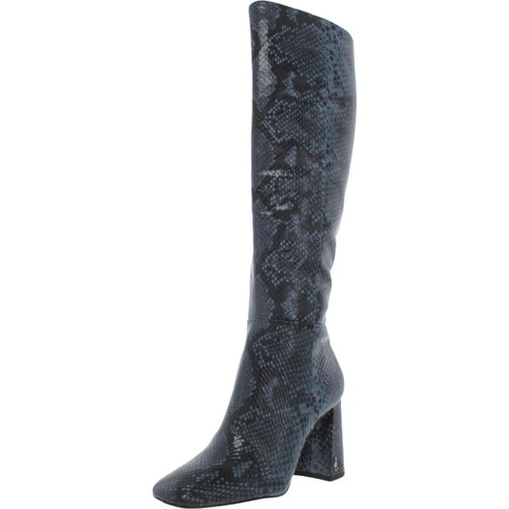 Sam Edelman Womens Clarem Snake Print Tall Knee-High Boots