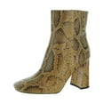 thumbnail image 1 of Sam Edelman Womens Codie Snake Print Square Toe Booties Brown 8 Medium (B,M), 1 of 3
