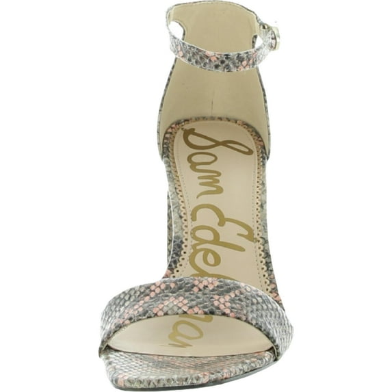 Sam Edelman Womens Daniella Patent Dress Sandals Beige 8.5 Medium (B,M)