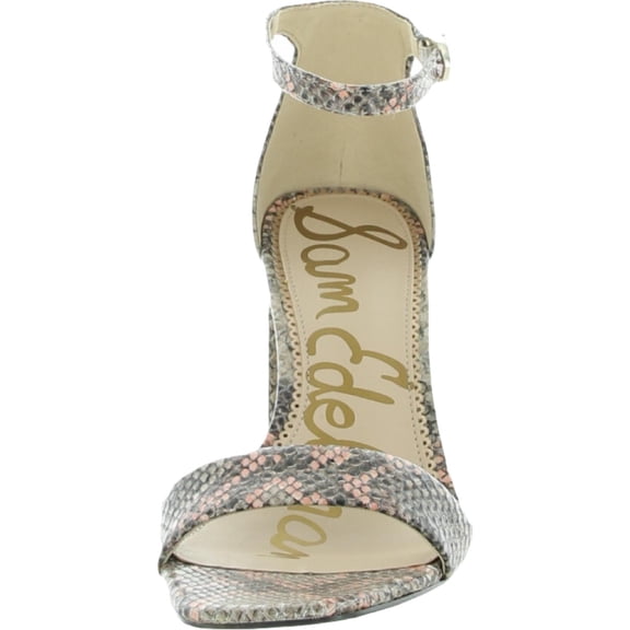 Sam Edelman Womens Daniella Patent Dress Sandals Beige 8.5 Medium (B,M)