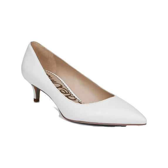 Sam Edelman Womens Dori Suede Slip On Pointed Toe Heels White 9.5 Medium (B,M)