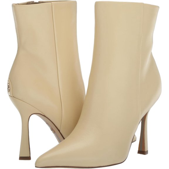 Sam Edelman Womens Ella Pointed Toe Dress Bootie Eggshell 10M