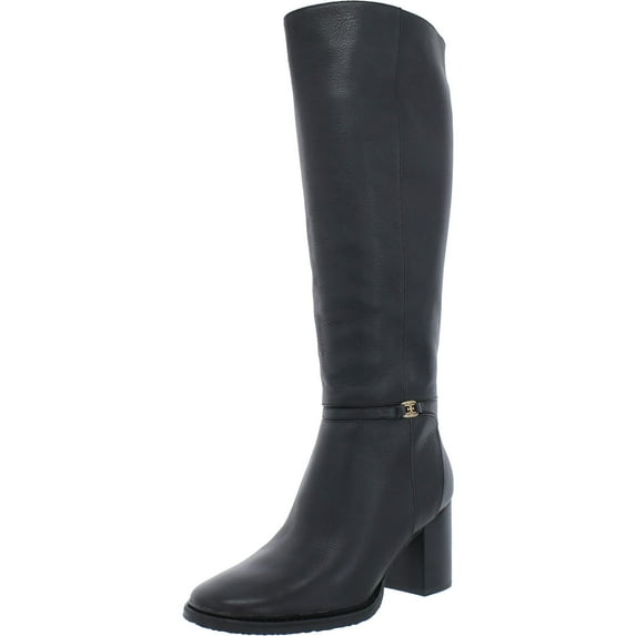Sam Edelman Womens Elsy Leather Block Heel Knee-High Boots