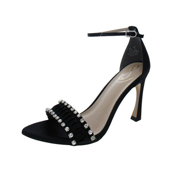 Sam Edelman Womens Evelynn Satin Ankle Strap Heels