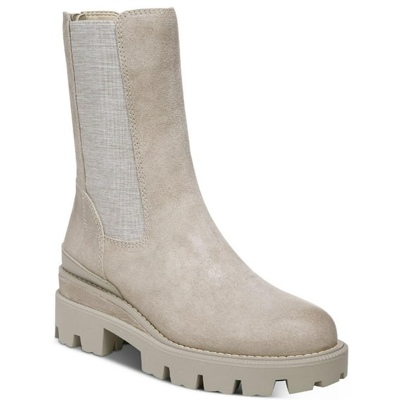 Sam Edelman Womens Genia Leather Booties Ankle Boots Gray 7.5 Medium (B,M)