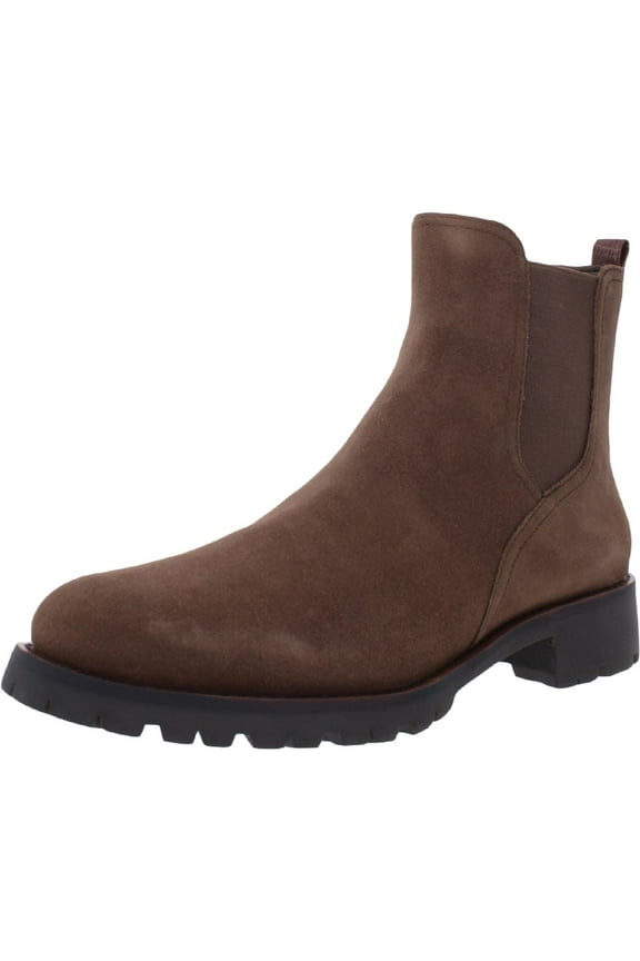 Womens Jaclyn Leather Lug Sole Ankle Boots Brown 9.5 Medium (B,M)