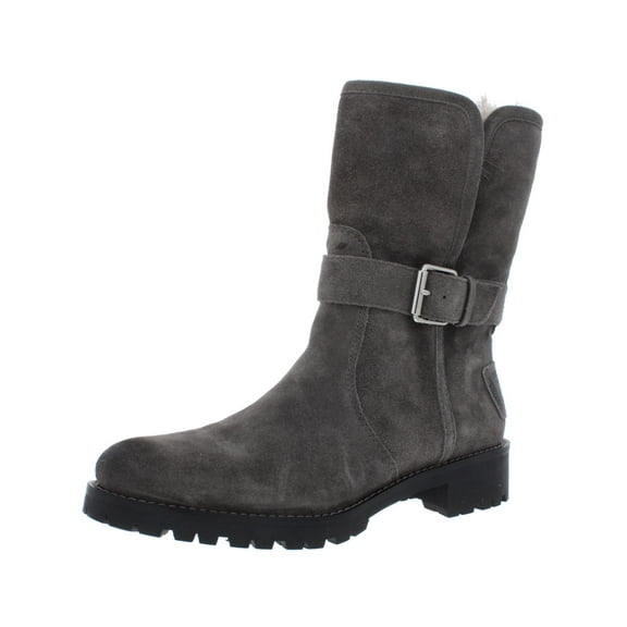Sam Edelman Womens Jeanie Faux Suede Fur Lined Mid-Calf Boots