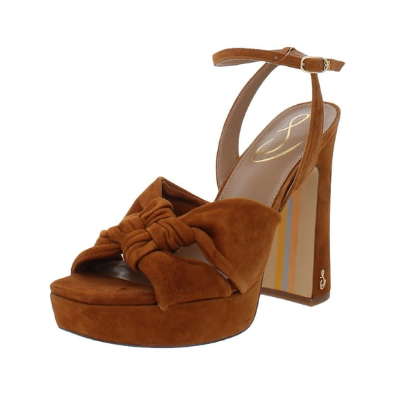 Sam Edelman Womens Kristen Suede Ankle Strap Platform Sandals