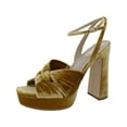 thumbnail image 1 of Sam Edelman Womens Kristen Velvet Ankle Strap Platform Sandals, 1 of 3