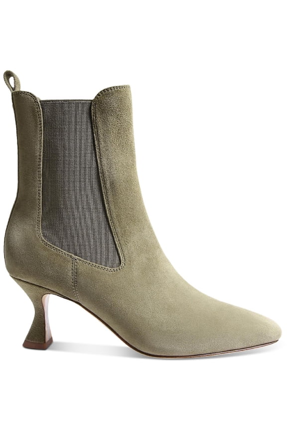 Womens Lani Faux Leather Ankle Booties Green 6 Medium (B,M)