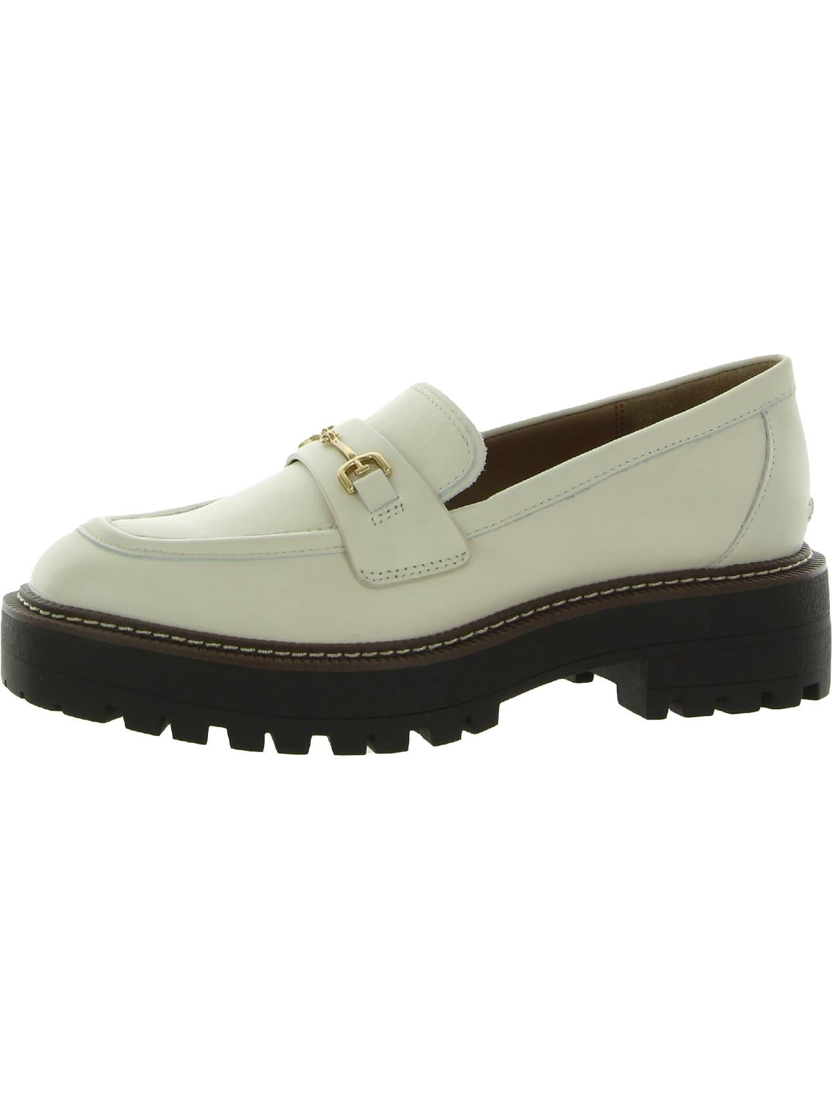 Sam Edelman Womens Laurs Leather Lug Sole Loafers - Walmart.com