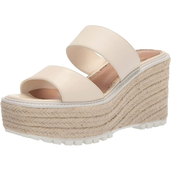 Sam Edelman Womens Luca Espadrille Wedge Sandal 8 Modern Ivory