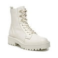 thumbnail image 1 of Sam Edelman Womens Lue Leather Combat & Lace-up Boots Ivory 10 Medium (B,M), 1 of 5