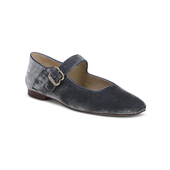 Sam Edelman Womens Michaela Velvet Square Toe Mary Janes