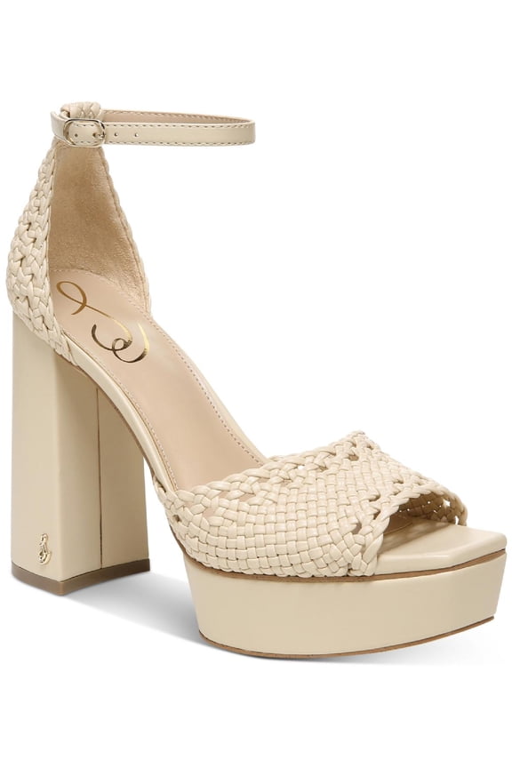 Womens Nattie Faux Leather Square Toe Platform Sandals