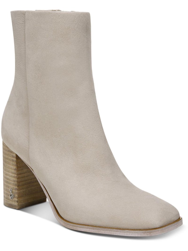 Sam Edelman Womens Osten Leather Mid-Calf Boots Beige 6 