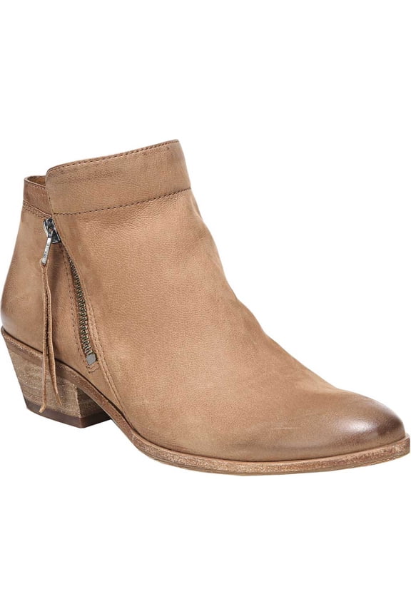 Womens Packer Leather Almond Toe Ankle Boots