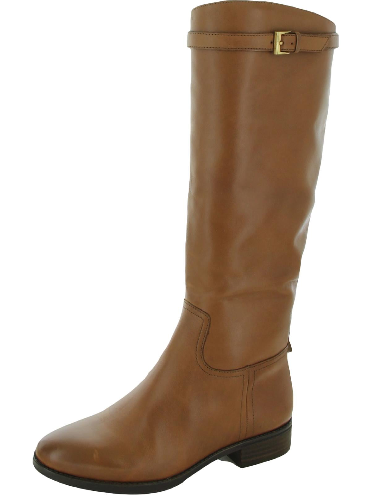 Sam Edelman Pierce Whiskey Almond Toe Pull On Stacked Heel Riding Knee High Boot Whiskey 8 Walmart