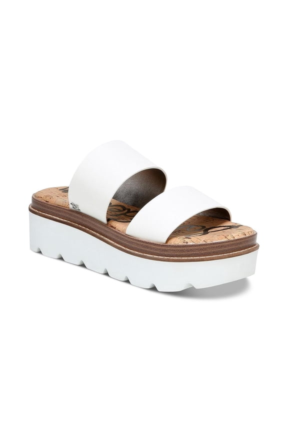 Womens Raul L Manmade Flatform Sandals Ivory 8.5 Medium (B,M)