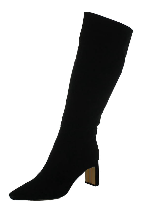 Women's Sylvia Black Suede Knee High Boot 6.5M