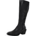 thumbnail image 1 of Sam Edelman Womens Tamea Leather Square Toe Knee-High Boots Black 8 Medium (B,M), 1 of 5