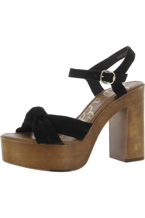 Womens Trista Suede Ankle Strap Platform Sandals
