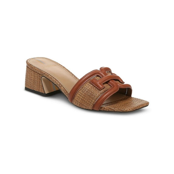 Sam Edelman Womens Waylon Leather Trim Raffia Mules