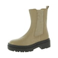 thumbnail image 1 of Sam Edelman Womens Wellington Leather Almond Toe Ankle Boots Tan 8 Medium (B,M), 1 of 3