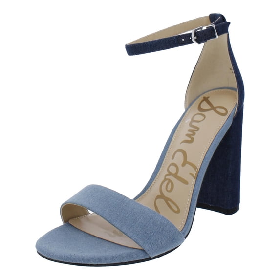 Sam Edelman Womens Yaro Denim Block Heel Evening Sandals