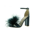 thumbnail image 1 of Sam Edelman Womens Yaro Feather Leather Ankle Strap Heels, 1 of 3