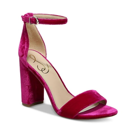 Womens Yaro Velvet Block Heel Evening Sandals