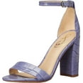 thumbnail image 1 of Sam Edelman Yaro Dusty Violet Ankle Strap Open Round Toe Block High Heel Sandals (Dusty Violet, 9.5), 1 of 6