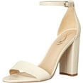 thumbnail image 1 of Sam Edelman Yaro Modern Ivory Ankle Strap Open Round Toe Block Heel Wide Sandals (Modern Ivory, 10), 1 of 6