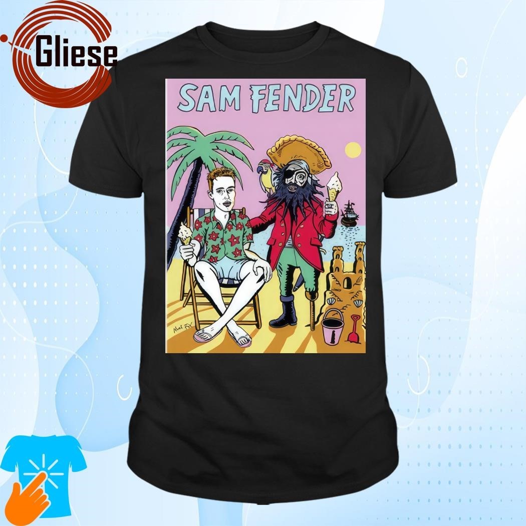 Sam Fender Beach Pirate White Shirt