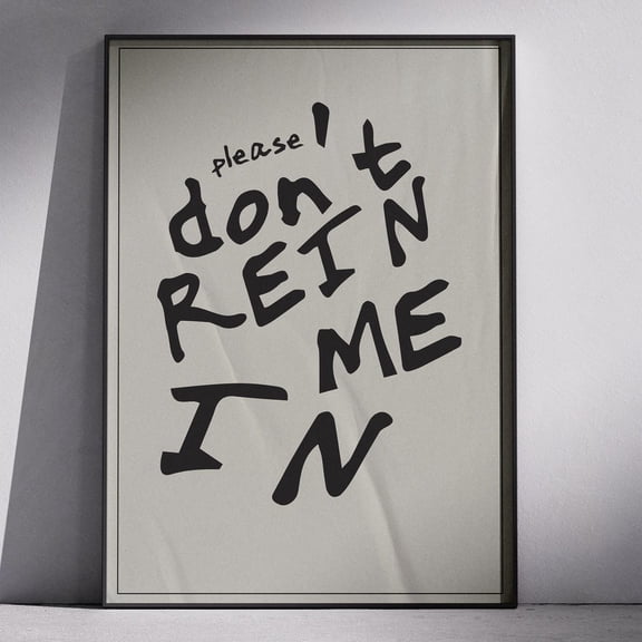 Sam Fender Olivia Dean Inspired Poster Please Don't Rein Me In Lyric Print Indie Music Wall Art ( Options Available)