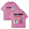 thumbnail image 1 of Sam Fender People Watching North America Tour 2025 Washed Cotton Tee Women Men Short Sleeve Fashion T-shirt, 1 of 2