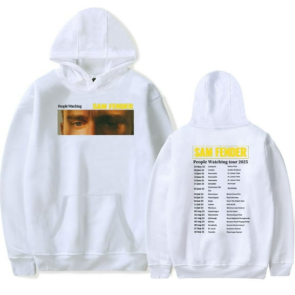 Sam Fender People Watching tour 2025 Hoodie Merch unisex long sleeved fashionable casual hooded sweatshirt