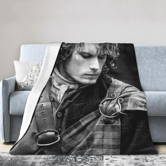 Sam Heughan Blanket Soft Flannel Fleece Throw Blanket Pattern Warm Plush Blankets 50"x40"